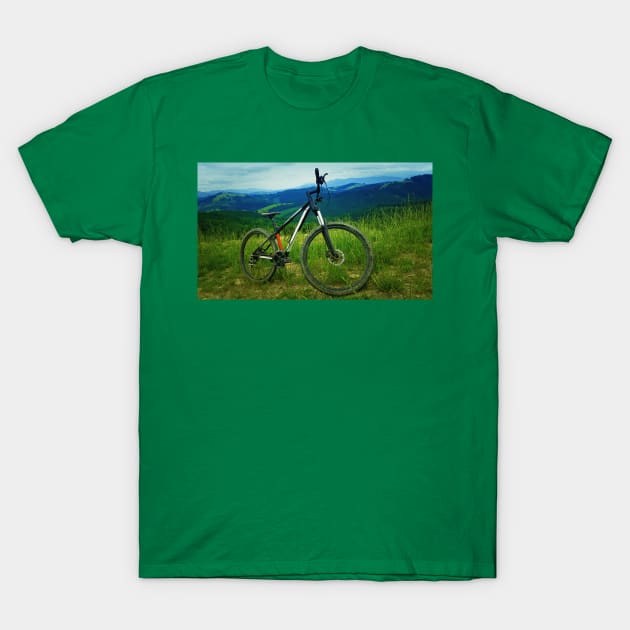 mount bike T-Shirt by psychoshadow